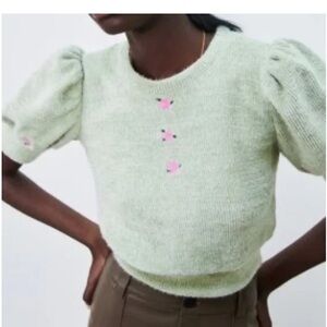 Zara Mint Green Knit Sweater